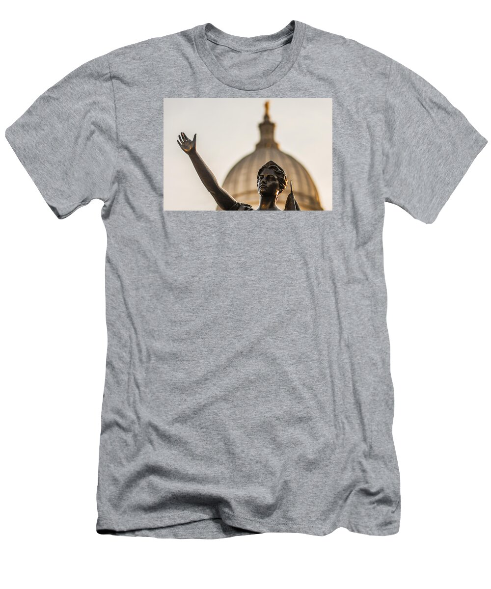 Monument T-Shirt featuring the photograph Lady Forward by Todd Klassy