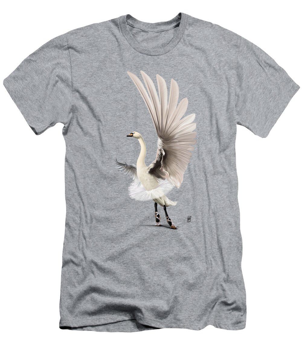Swan T-Shirt featuring the digital art Lake Colour by Rob Snow