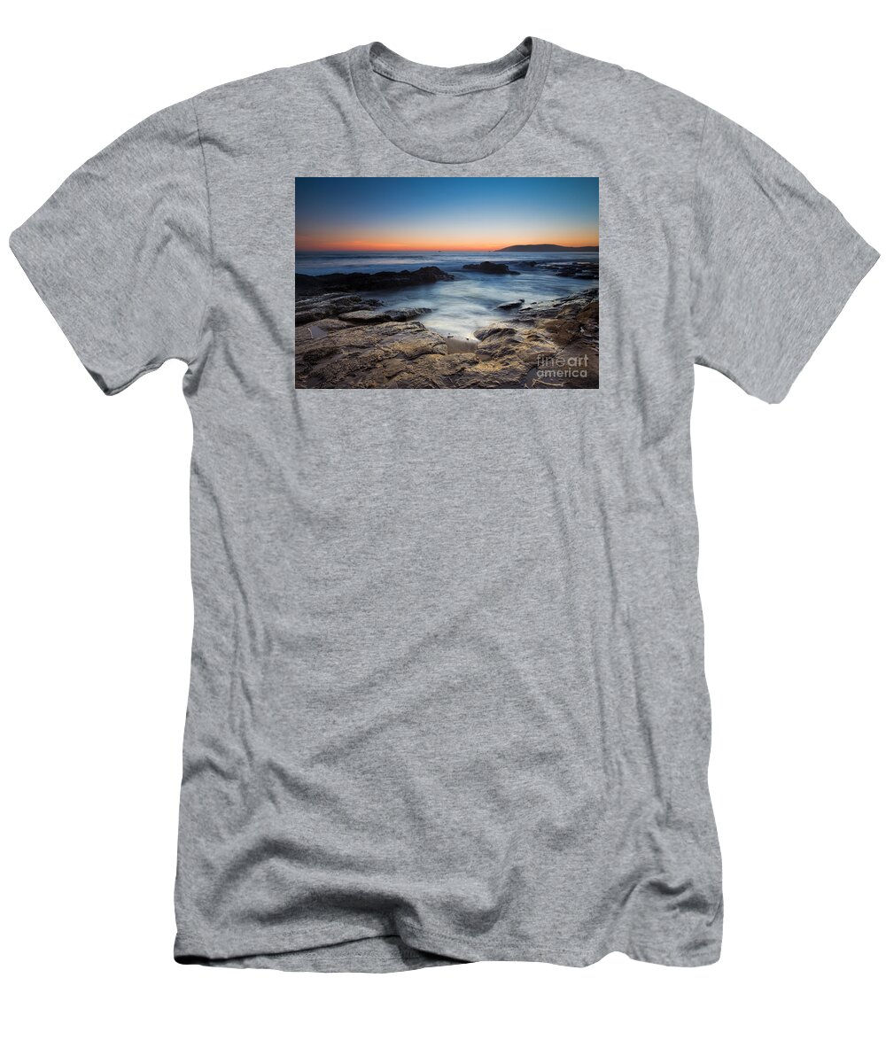 Seascape T-Shirt featuring the photograph Last Light At Shell Beach by Mimi Ditchie