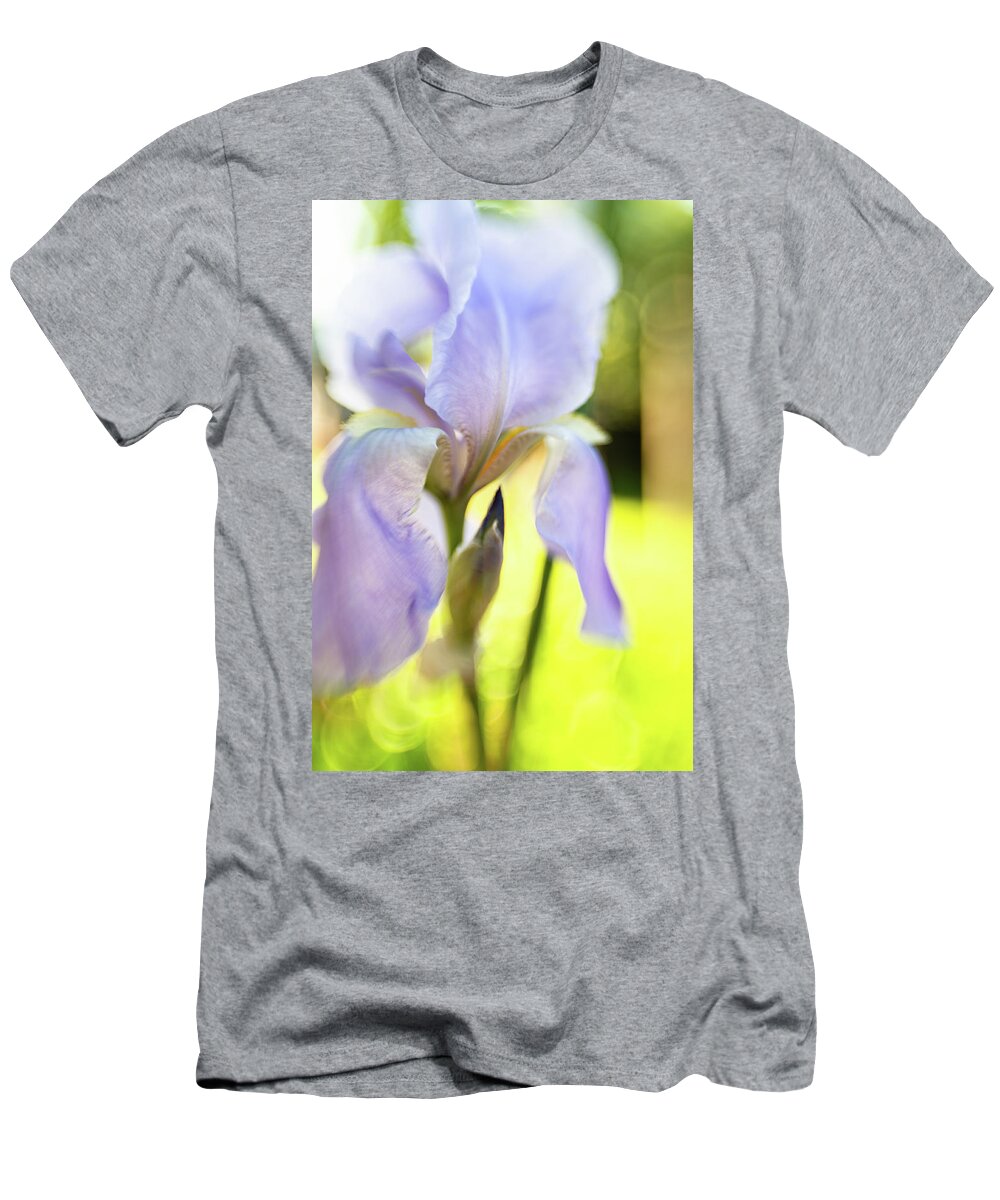  Iris T-Shirt featuring the photograph Lavender Blue 3 by Pamela Taylor