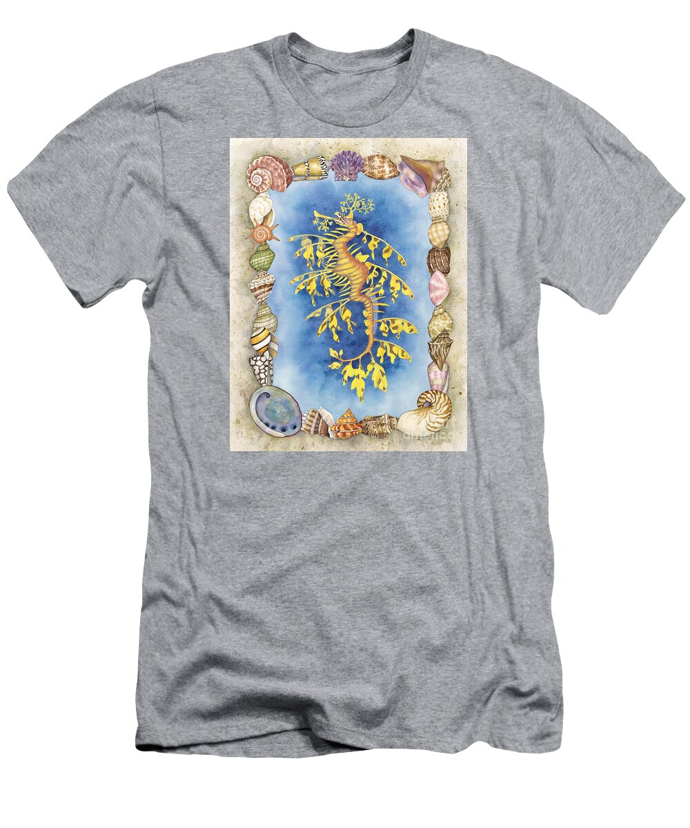 Leafy Sea Dragon T-Shirt featuring the painting Leafy Sea Dragon by Lucy Arnold