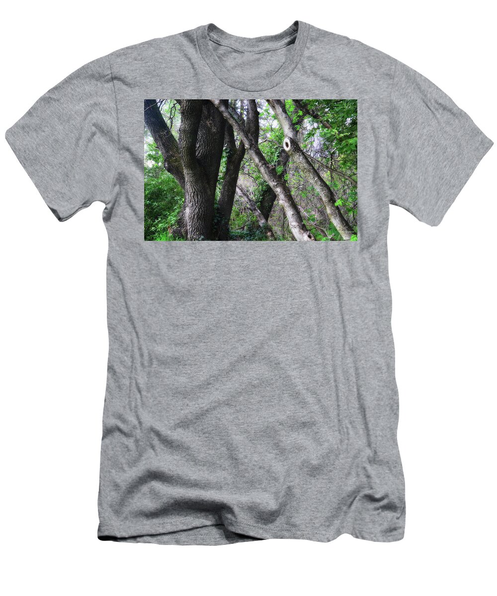 Forest T-Shirt featuring the photograph Lean On Me by Donna Blackhall