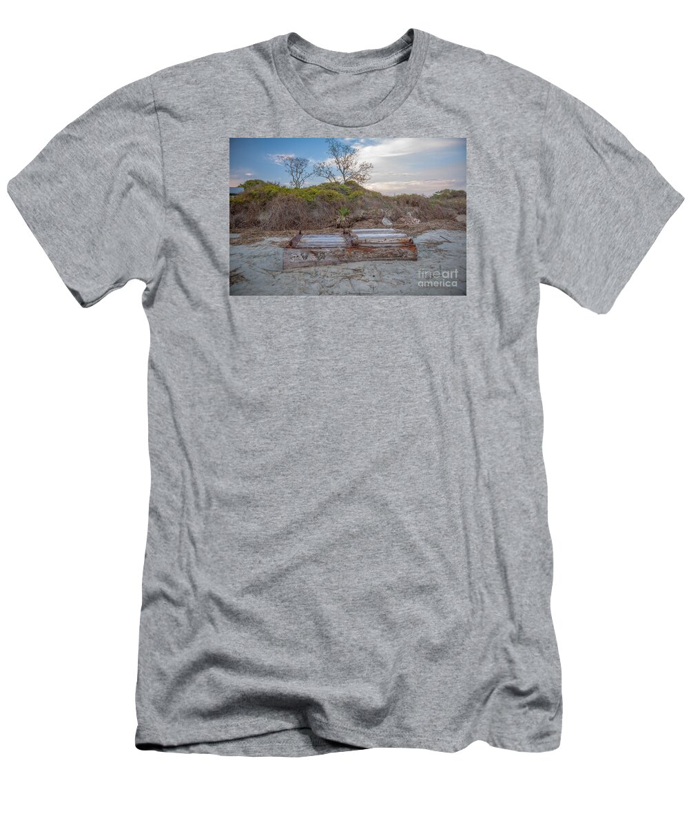 Sunset T-Shirt featuring the photograph High Tide Treasure by Dale Powell