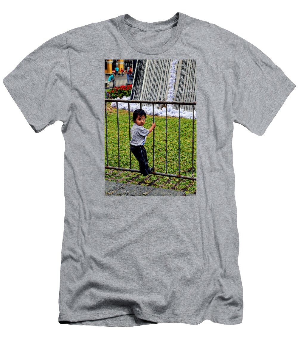 Lima T-Shirt featuring the photograph Little Boy in Peru by Kathryn McBride