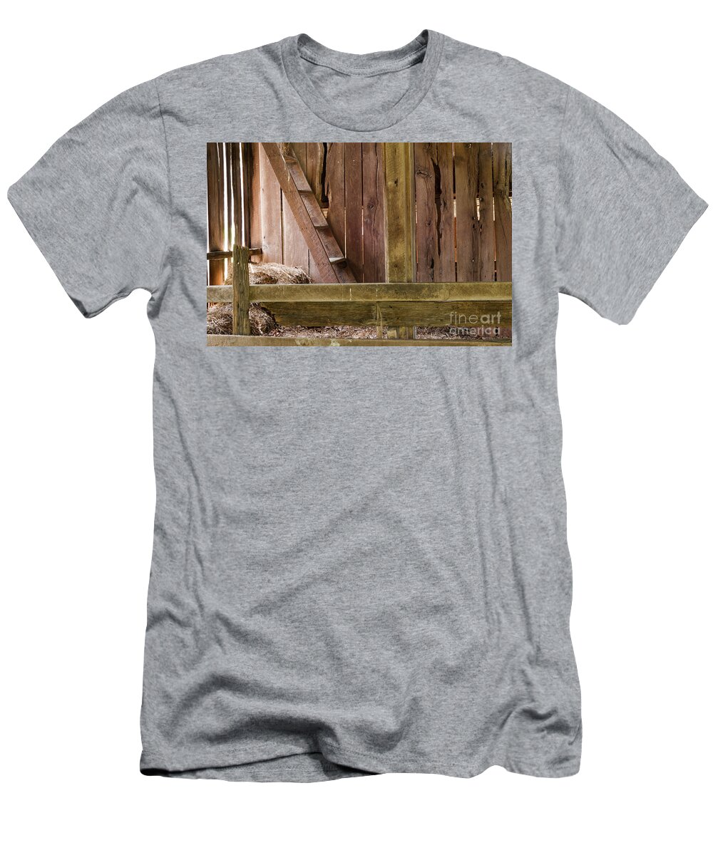 New Castle T-Shirt featuring the photograph Loft Stairs by Bob Phillips