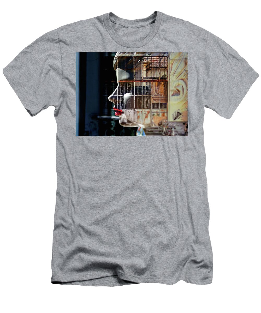 Building T-Shirt featuring the photograph Looking at the old building by Gabi Hampe
