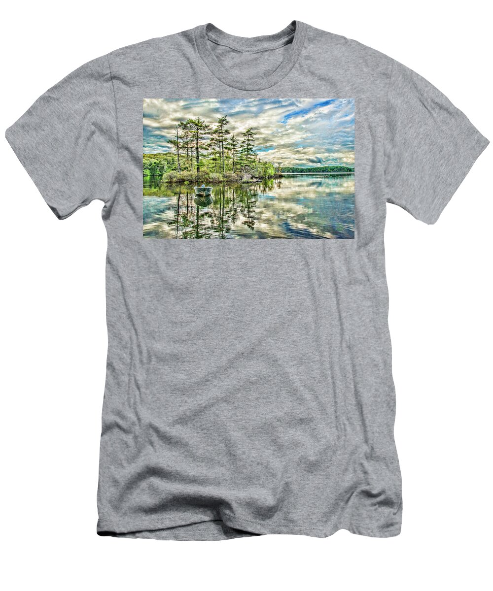 Loon Island T-Shirt featuring the digital art Loon Island by Daniel Hebard
