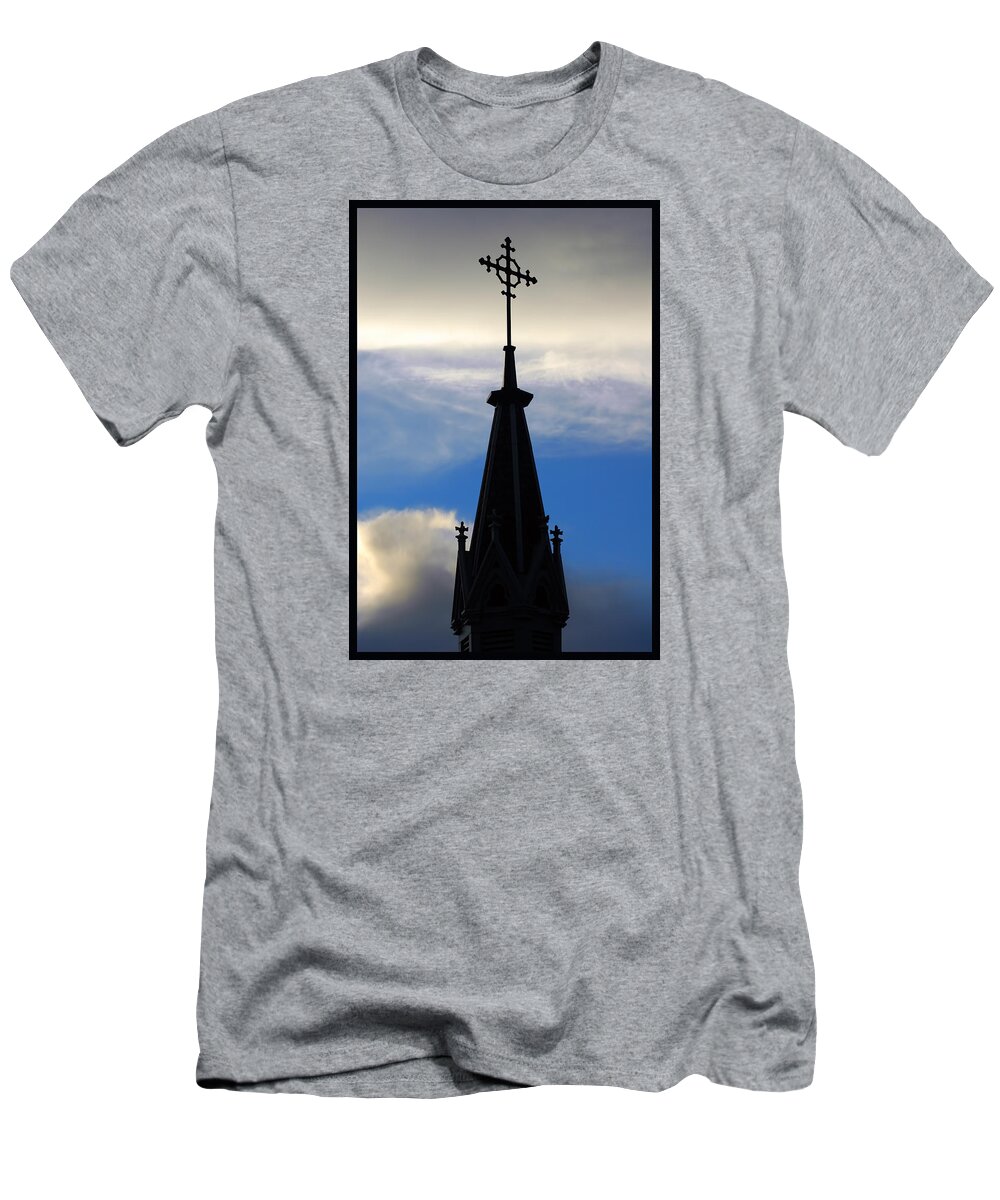 Loretta T-Shirt featuring the photograph Loretta Chapel Steeple by Ginger Wakem