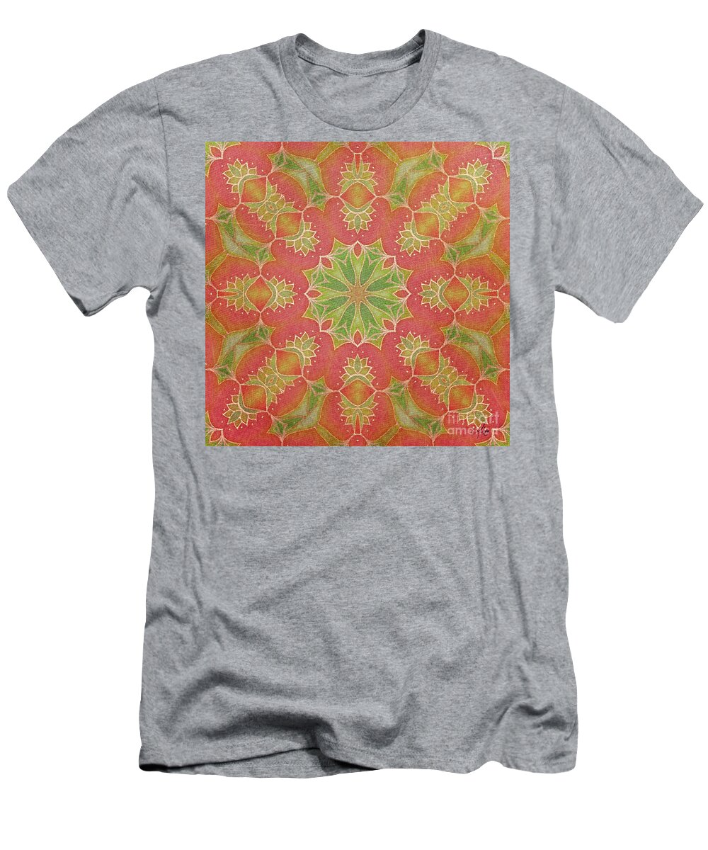 Lotus Garden T-Shirt featuring the drawing Lotus Garden by Mo T