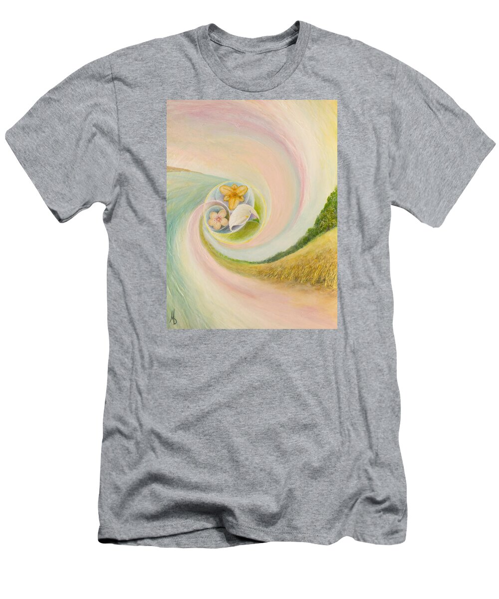 Love Story T-Shirt featuring the painting Love Story by Marc Dmytryshyn