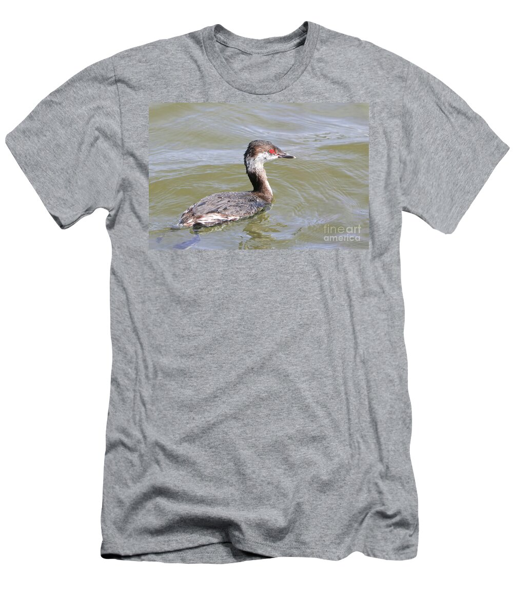Christian T-Shirt featuring the photograph Lovely Horned Grebe by Anita Oakley