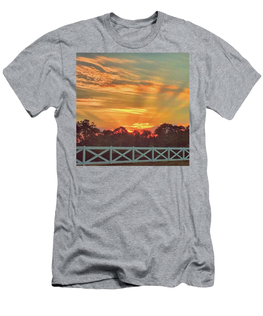 Lowcountry T-Shirt featuring the photograph Lovely Lowcountry Sunrise This Morning by Cassandra M Photographer