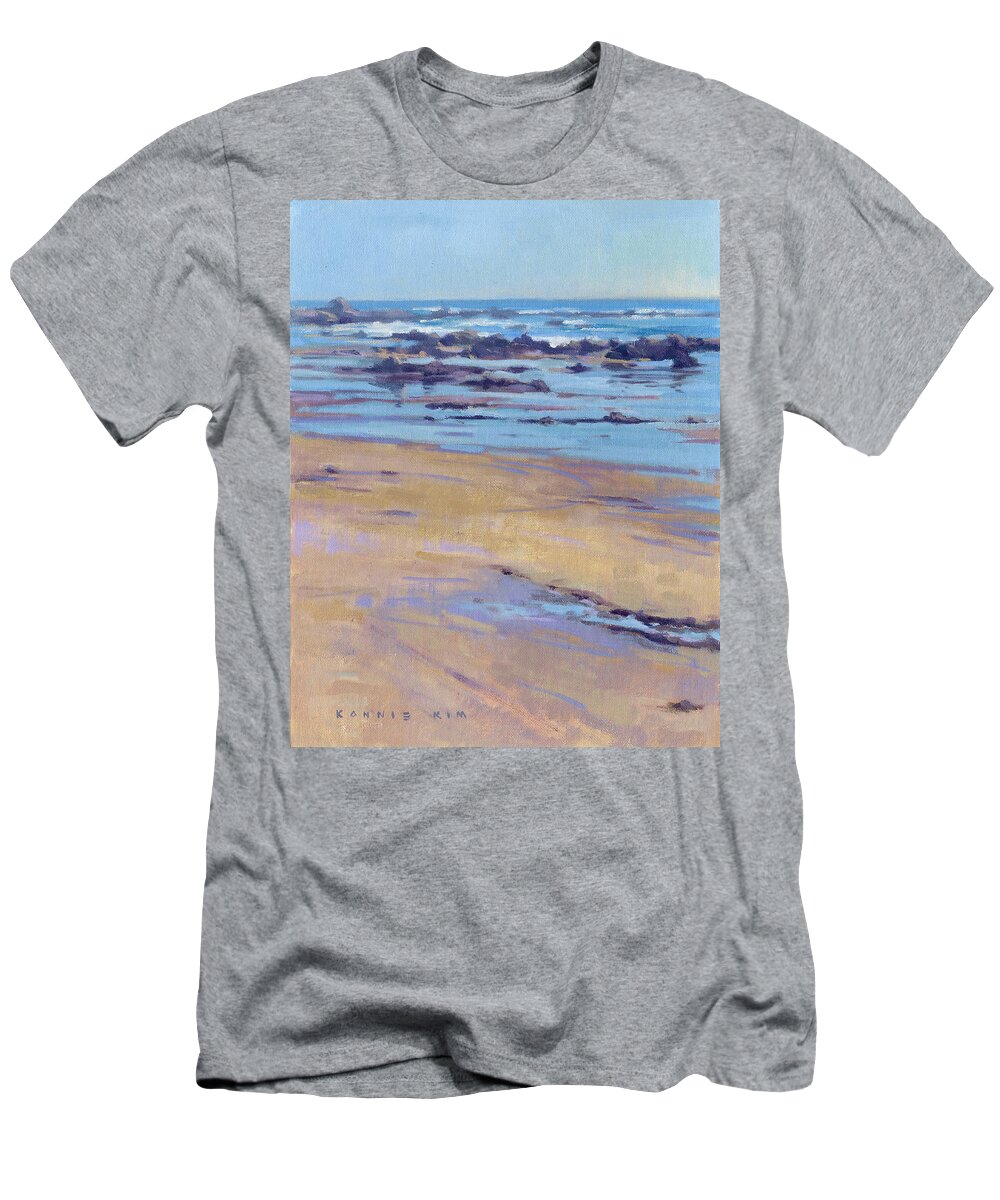 California T-Shirt featuring the painting Low Tide by Konnie Kim