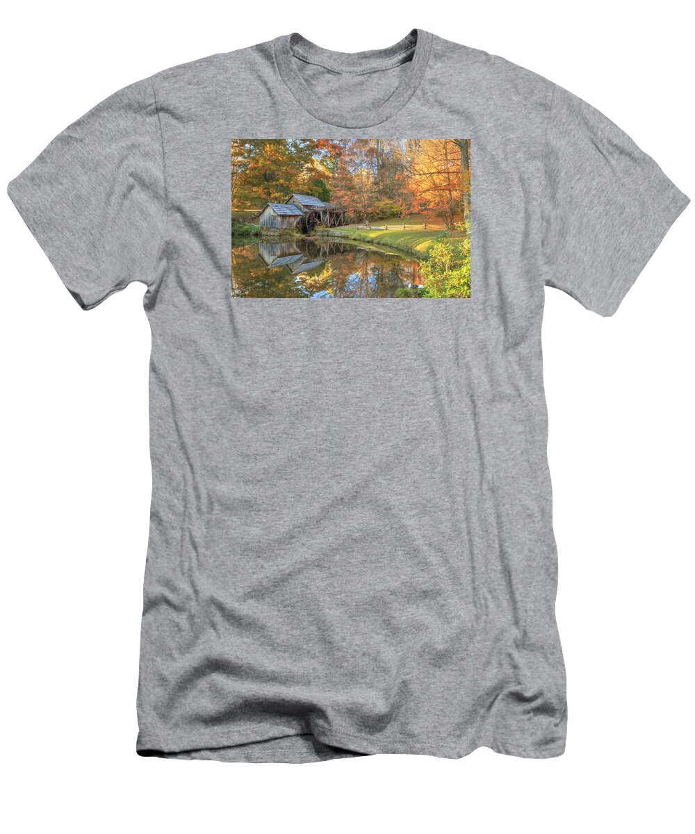 Mill T-Shirt featuring the photograph Mabry Mill. Blue Ridge Parkway by Doug McPherson