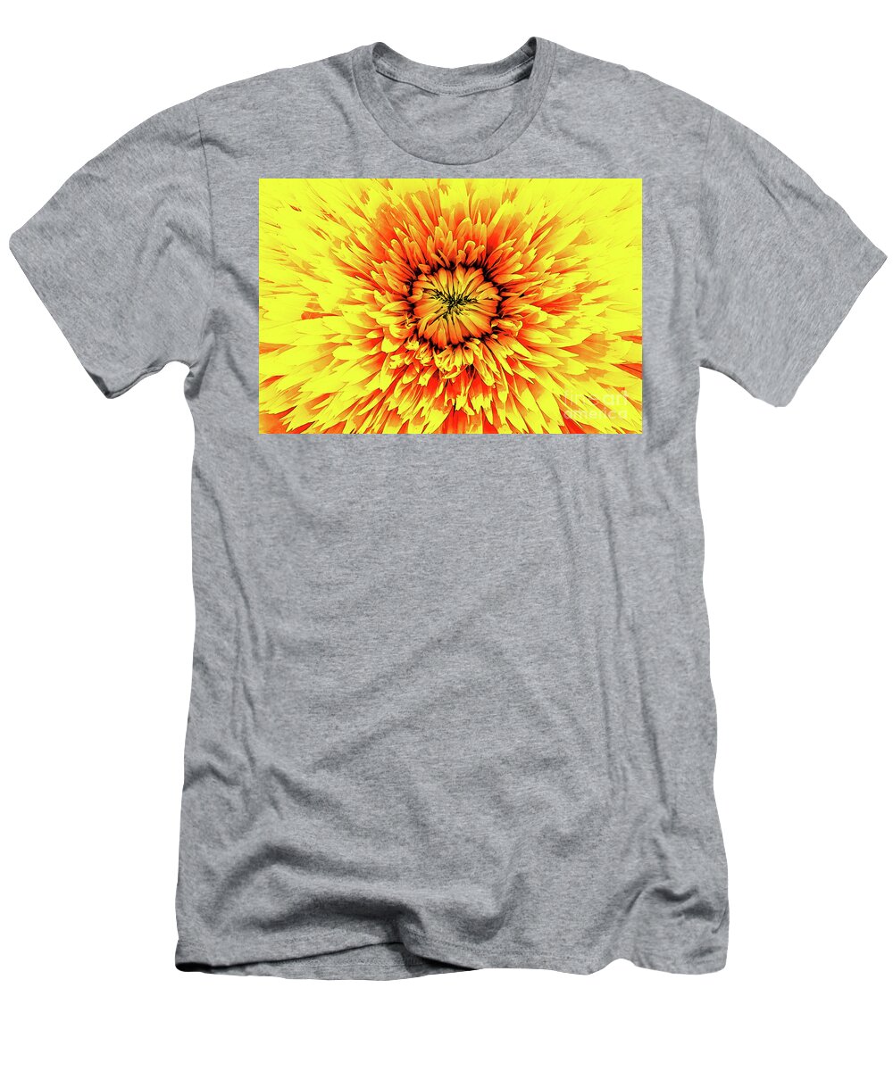 Macro T-Shirt featuring the digital art Macro Flower Petals by Phil Perkins