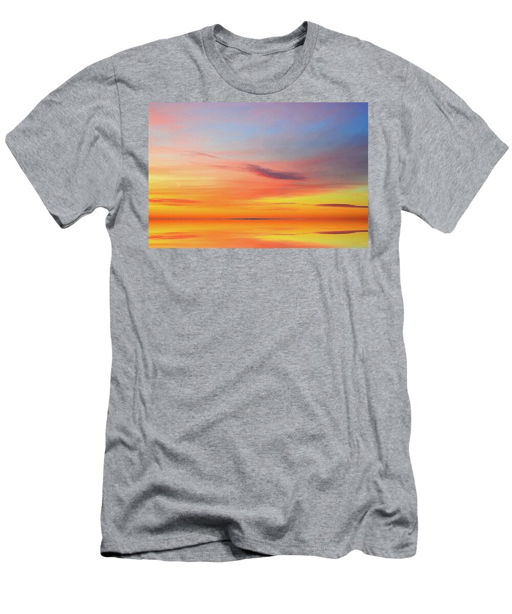 Abstract T-Shirt featuring the digital art Magic Morning Sky Three by Lyle Crump