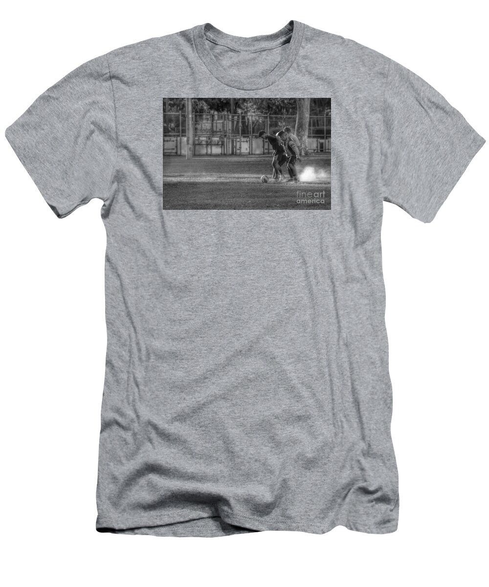 Soccer T-Shirt featuring the photograph Maintaining Control by Leah McPhail
