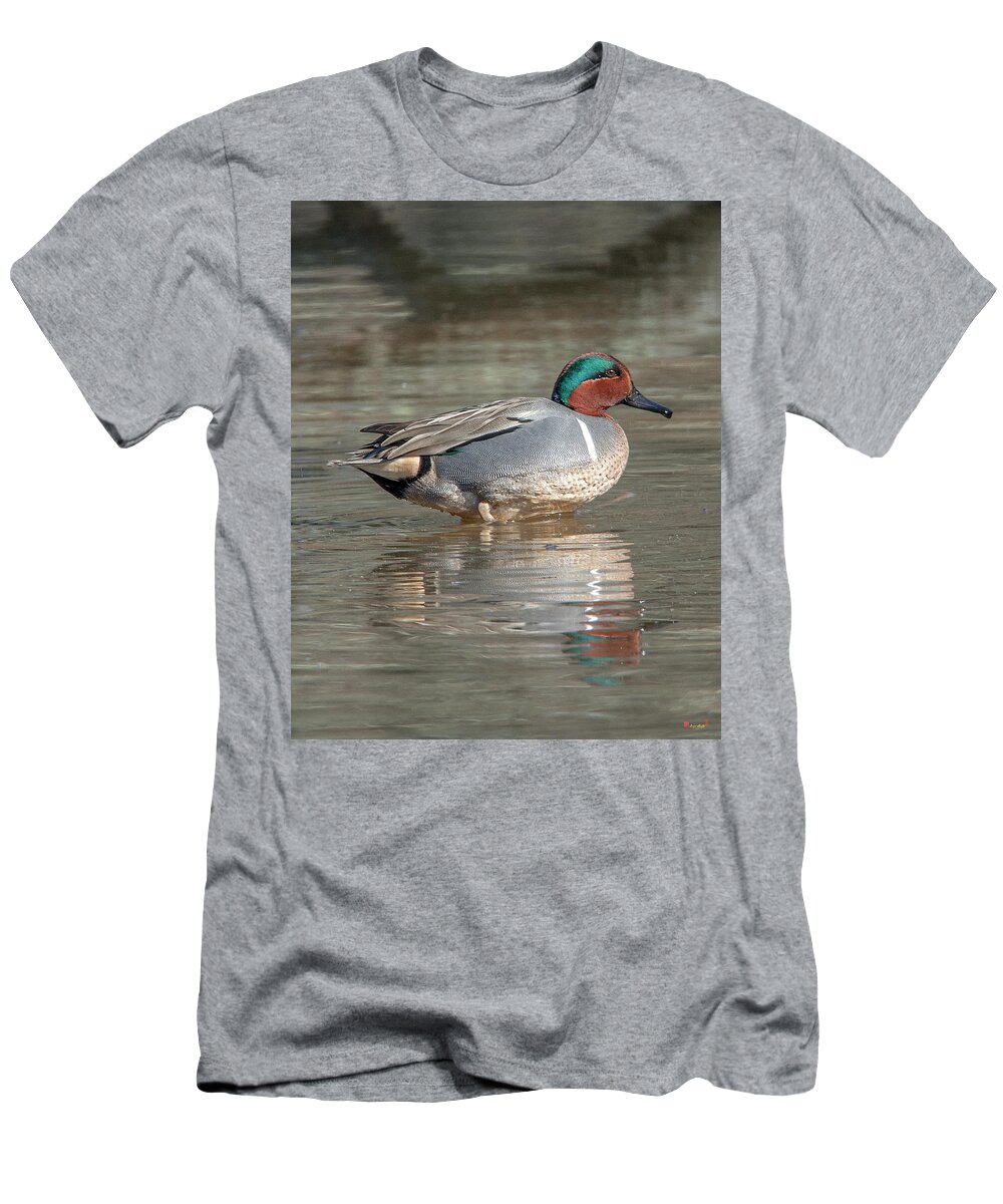 Nature T-Shirt featuring the photograph Male Green-winged Teal DWF0171 by Gerry Gantt