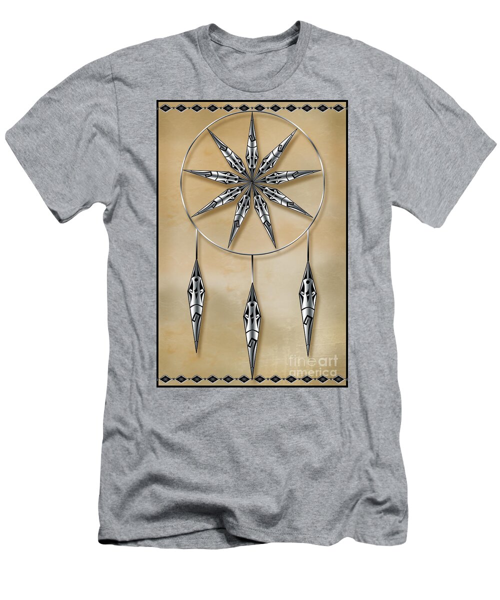 Mandala T-Shirt featuring the digital art Mandala in Silver by Tim Hightower