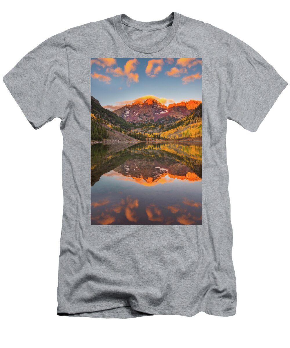 Fall Colors T-Shirt featuring the photograph Maroon Bells Magic by Darren White