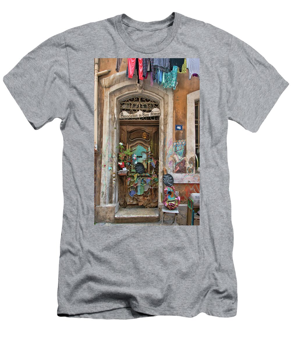 Marseille Doorway T-Shirt featuring the photograph Marseille Doorway by Curt Rush