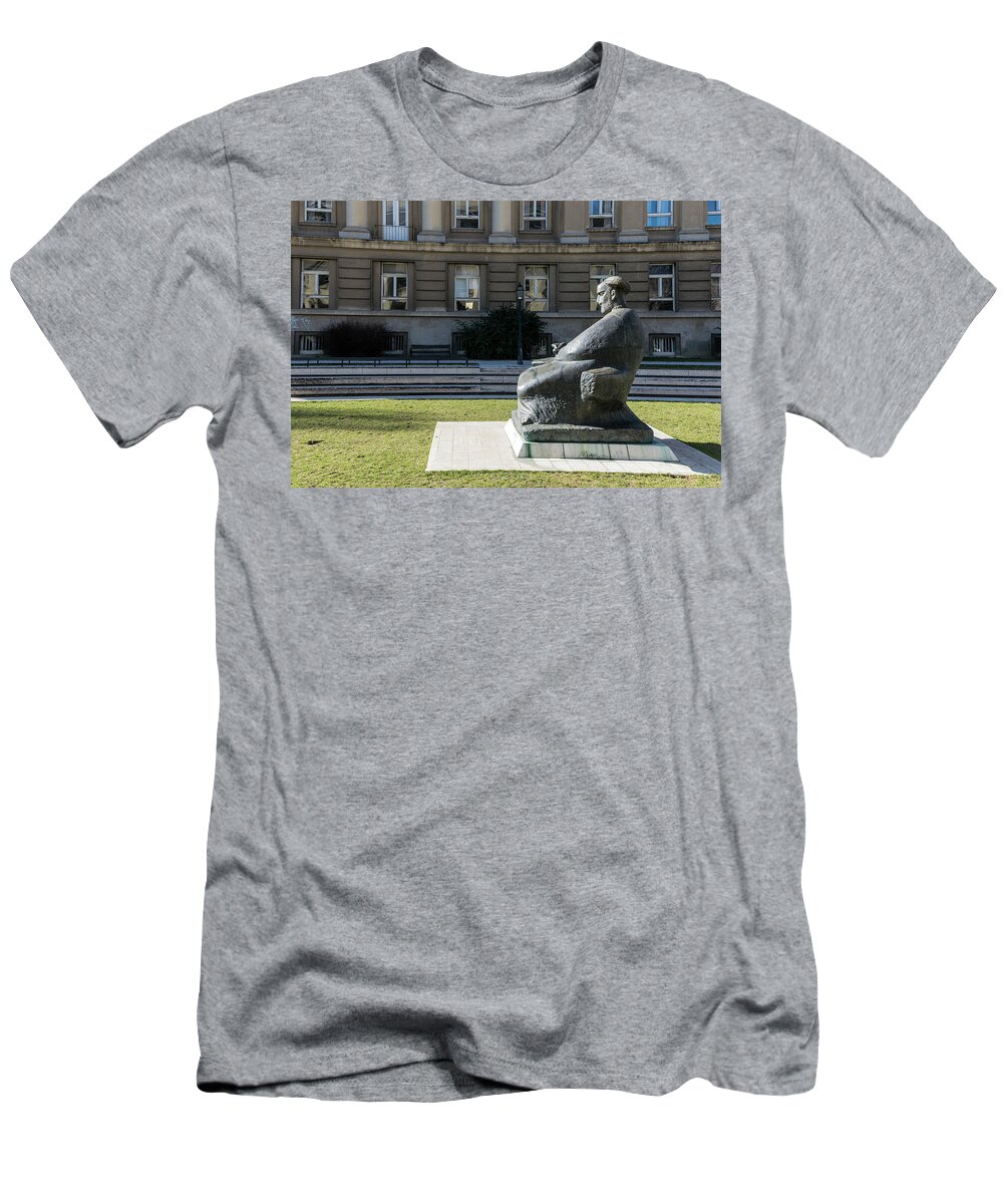 Zagreb T-Shirt featuring the photograph Marulic Square Zagreb by Steven Richman