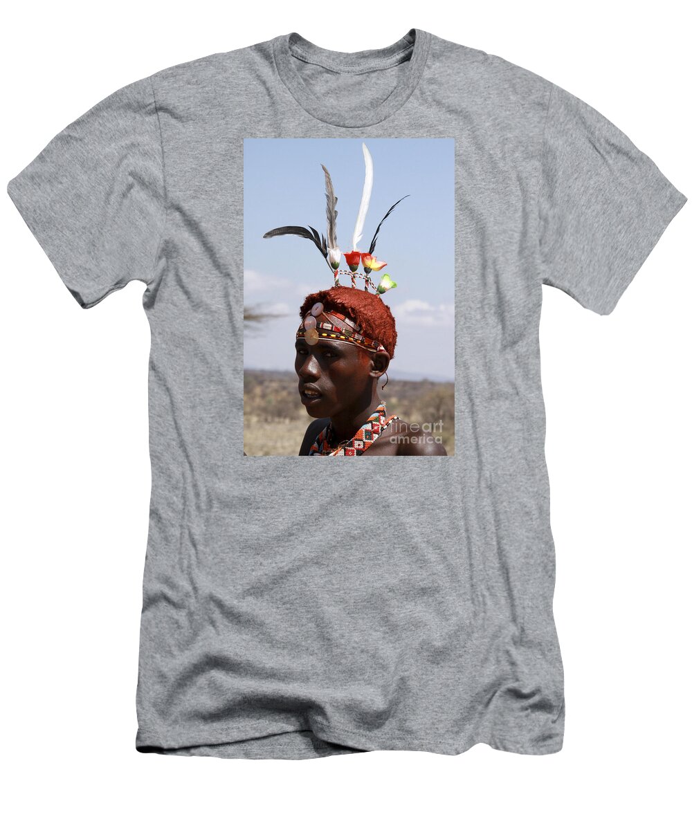 Maasai T-Shirt featuring the photograph Masai Tribe by Gilad Flesch
