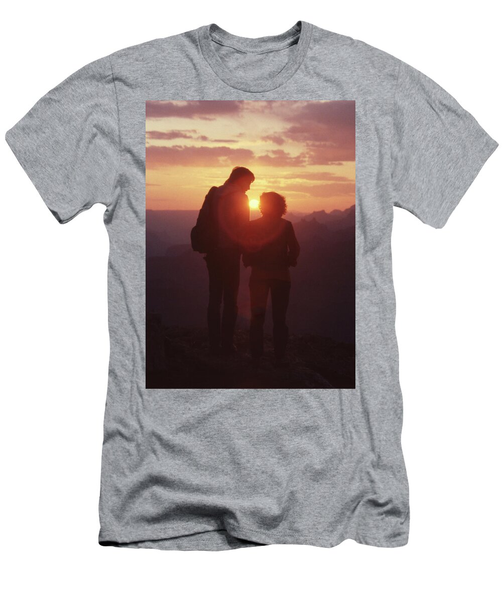 Mdd307 T-Shirt featuring the photograph MDD 307 Couple at Sunset by Ed Cooper Photography