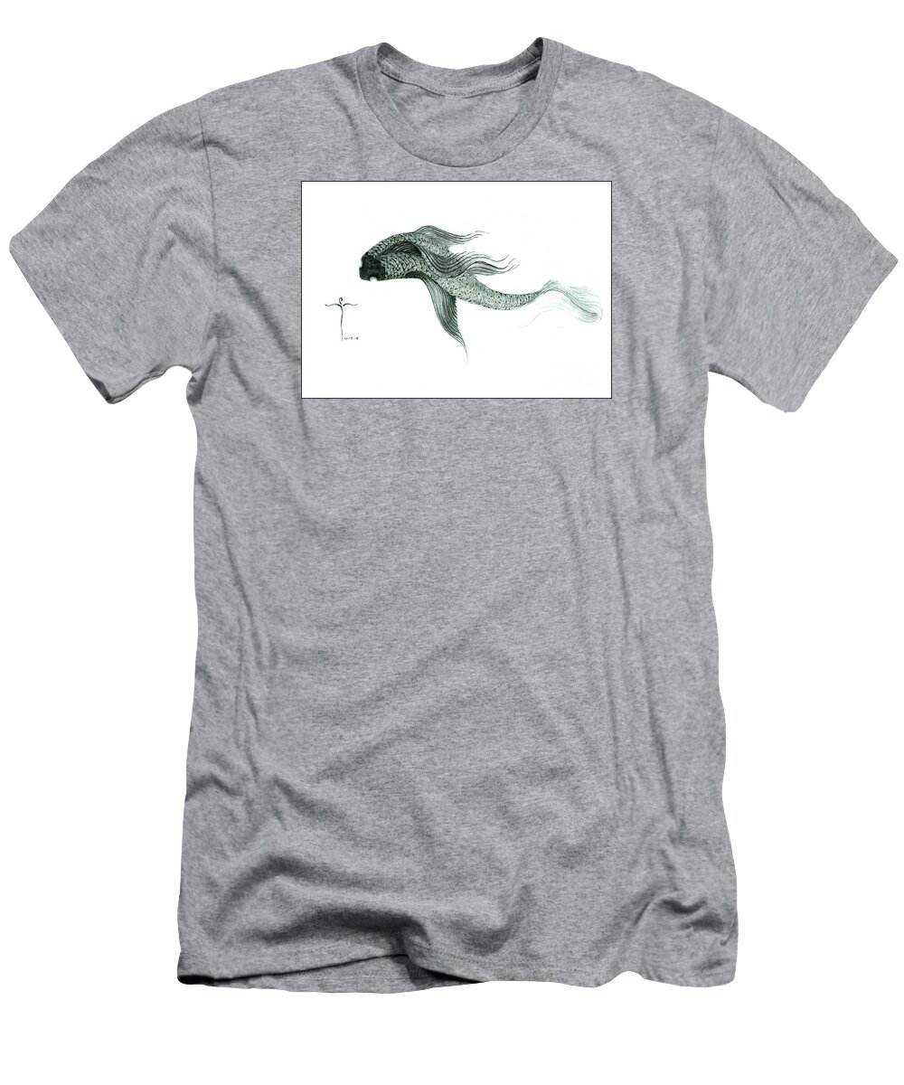  T-Shirt featuring the drawing Megic Fish 1 by James Lanigan Thompson MFA