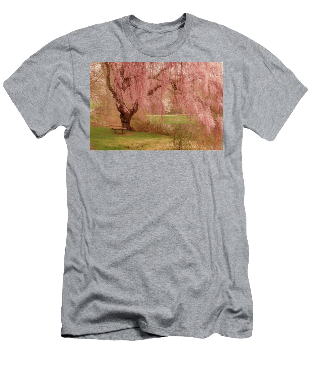 Cherry Blossom Trees T-Shirt featuring the photograph Memories - Holmdel Park by Angie Tirado