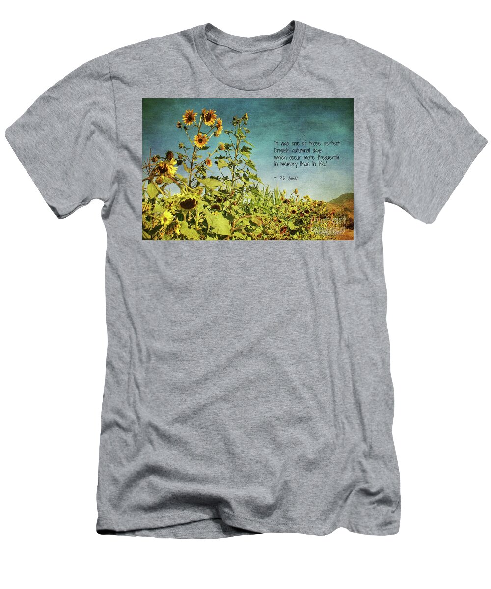 Quote T-Shirt featuring the photograph Memories by Peggy Hughes