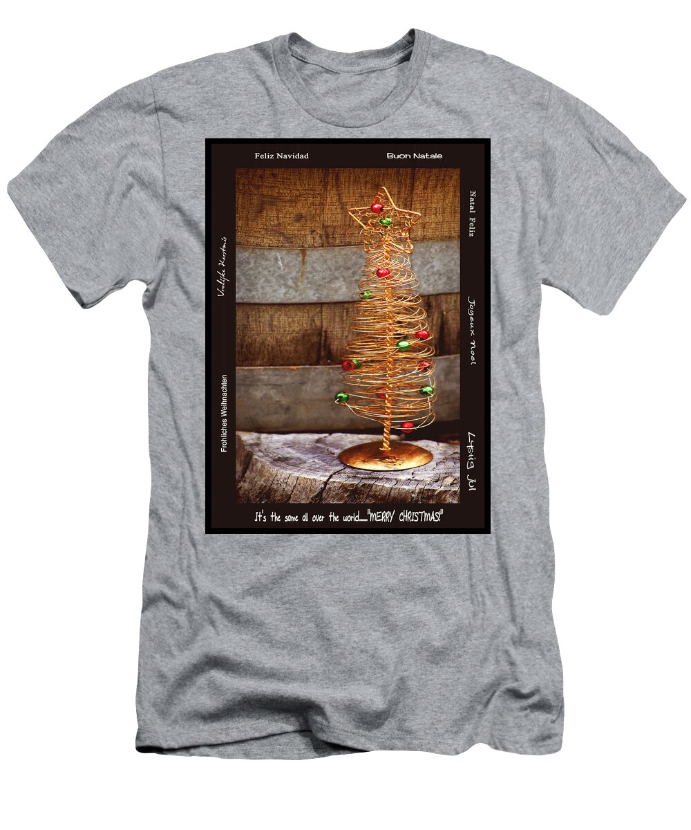 Still Life T-Shirt featuring the photograph Merry Christmas by Holly Kempe