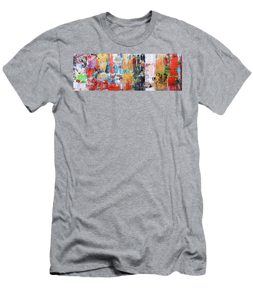 Abstract T-Shirt featuring the painting Metallic Winter by J Vincent Scarpace