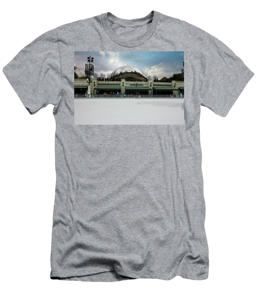Millennium Park T-Shirt featuring the photograph Millennium Park Ice Skating Rink by Jackson Pearson