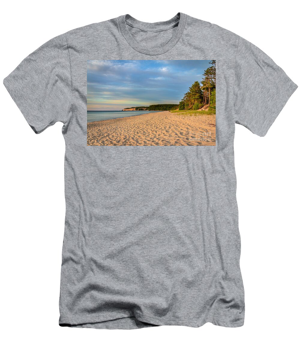 Miners Beach Lake Superior Michigan T-Shirt featuring the photograph Miners Beach Lake Superior Michigan I #1 by Karen Jorstad