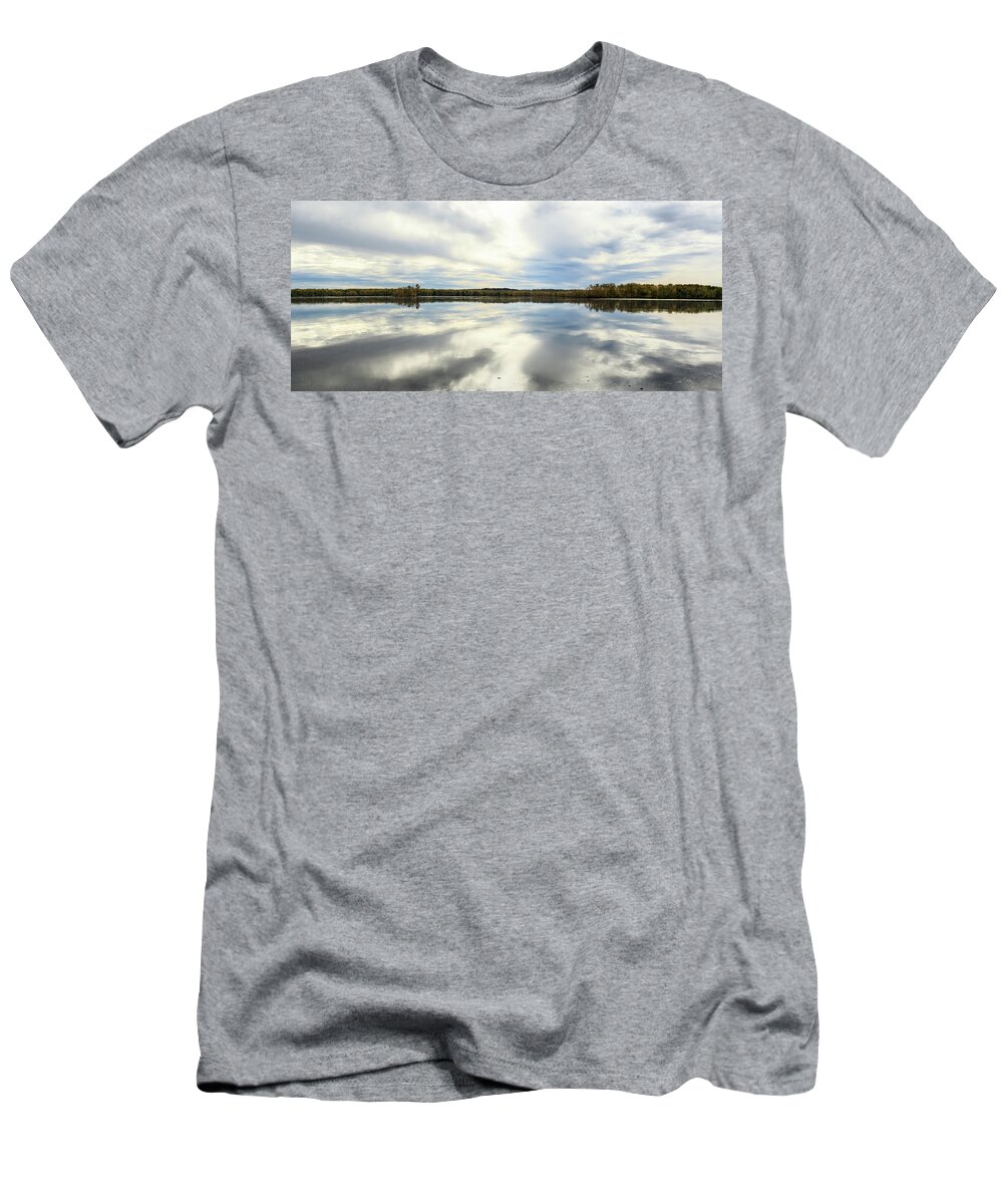Illinois T-Shirt featuring the photograph Mississippi River Panorama by Joni Eskridge