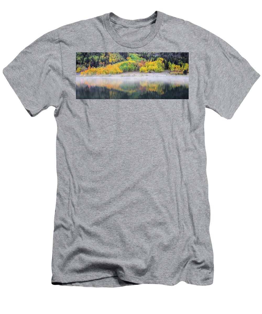 Rocky Mountains T-Shirt featuring the photograph Misty Morning by John Strong