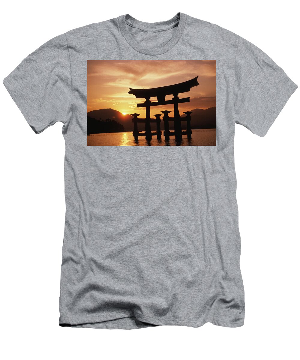 Angled View T-Shirt featuring the photograph Miyajima Torii by Rita Ariyoshi - Printscapes