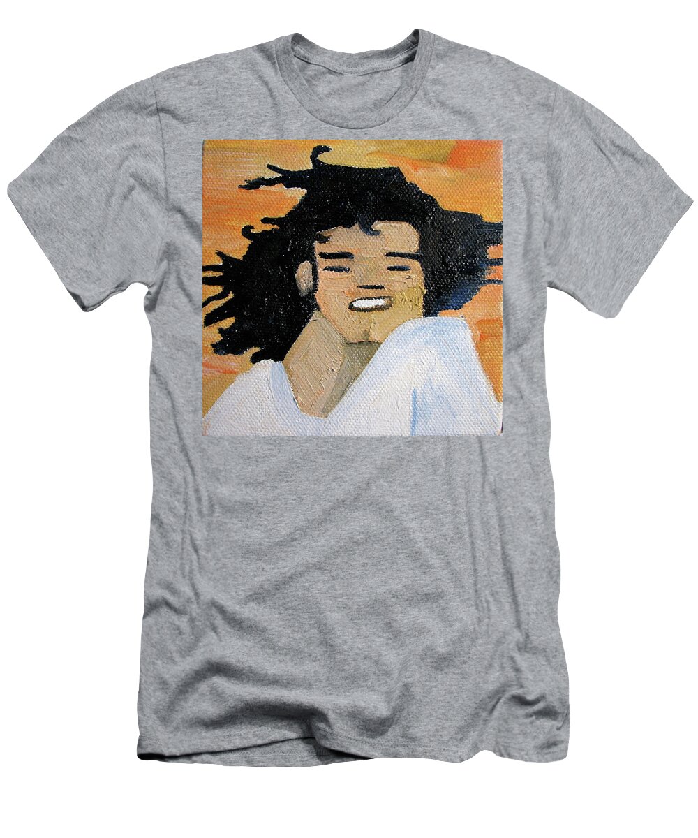 Michael Jackson T-Shirt featuring the painting Mj one of five number one by Patricia Arroyo