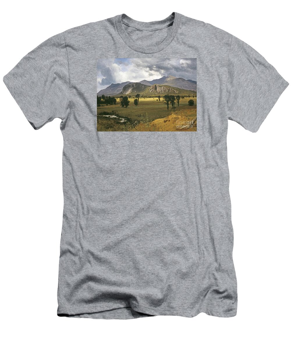 Albert Bierstadt T-Shirt featuring the painting Moat Mountain by MotionAge Designs