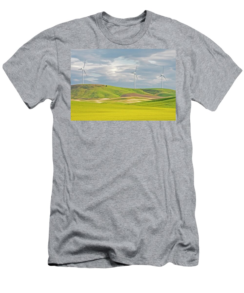Outdoors T-Shirt featuring the photograph Modern Wind Power by Doug Davidson