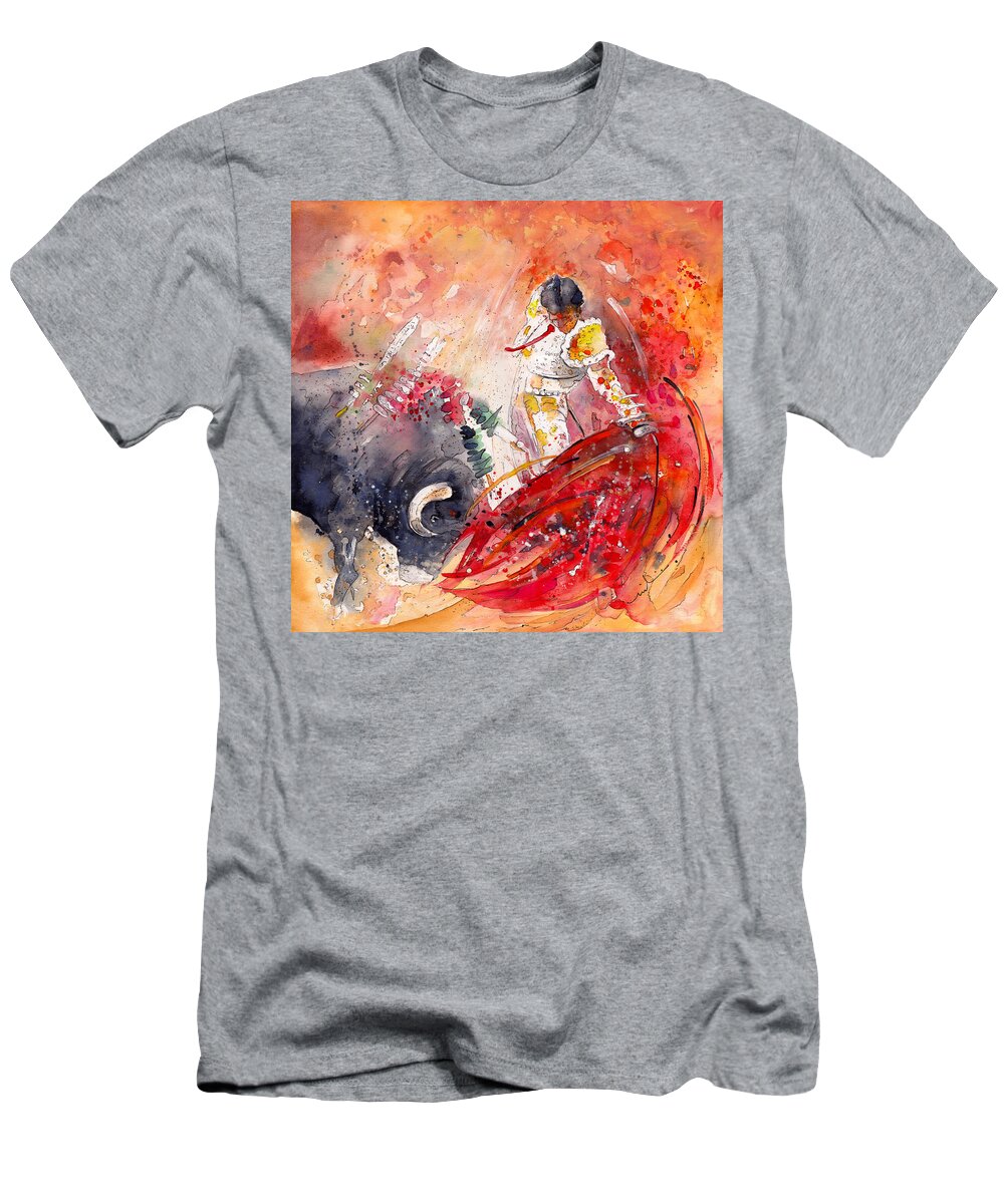 Animals T-Shirt featuring the painting Moment Of Truth by Miki De Goodaboom