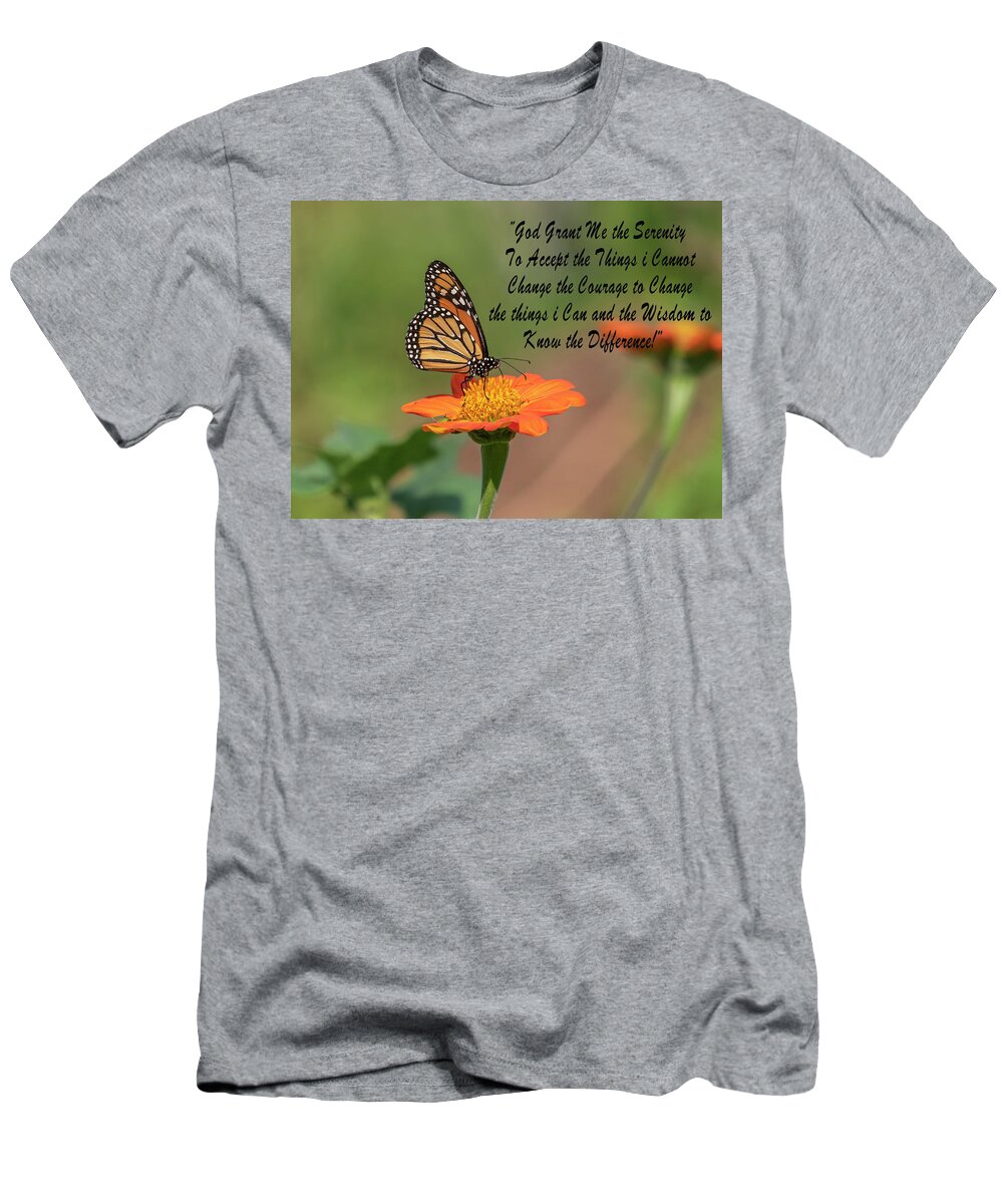 Monarch Butterfly T-Shirt featuring the photograph Monarch 2018-14 with Inspiration by Thomas Young