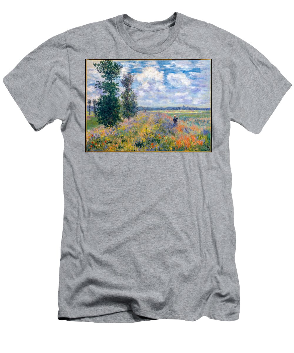 Poppy Fields Near Argenteuil T-Shirt featuring the photograph Monet's Argenteuil     by S Paul Sahm