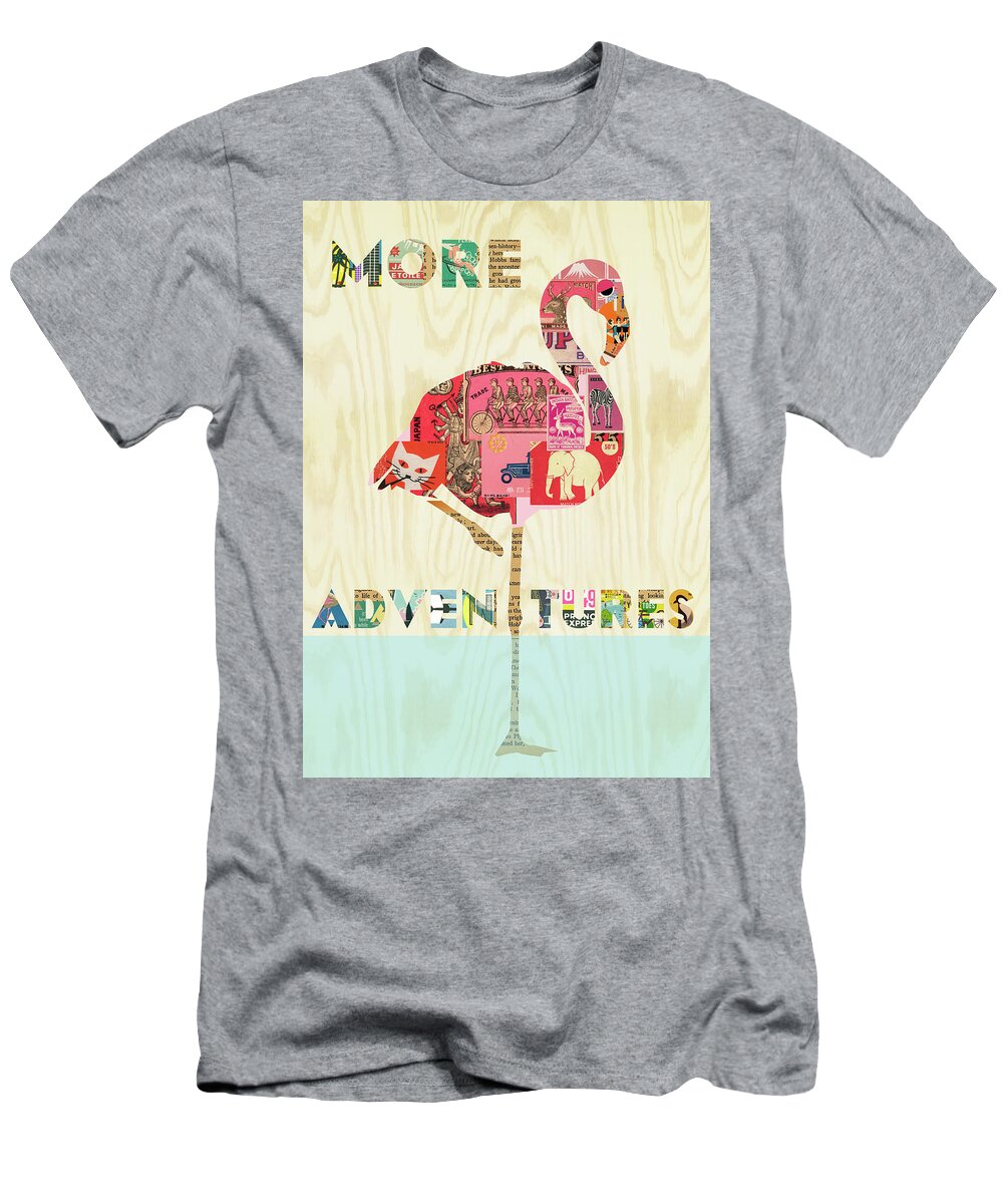 More Adventures T-Shirt featuring the mixed media More Adventures by Claudia Schoen