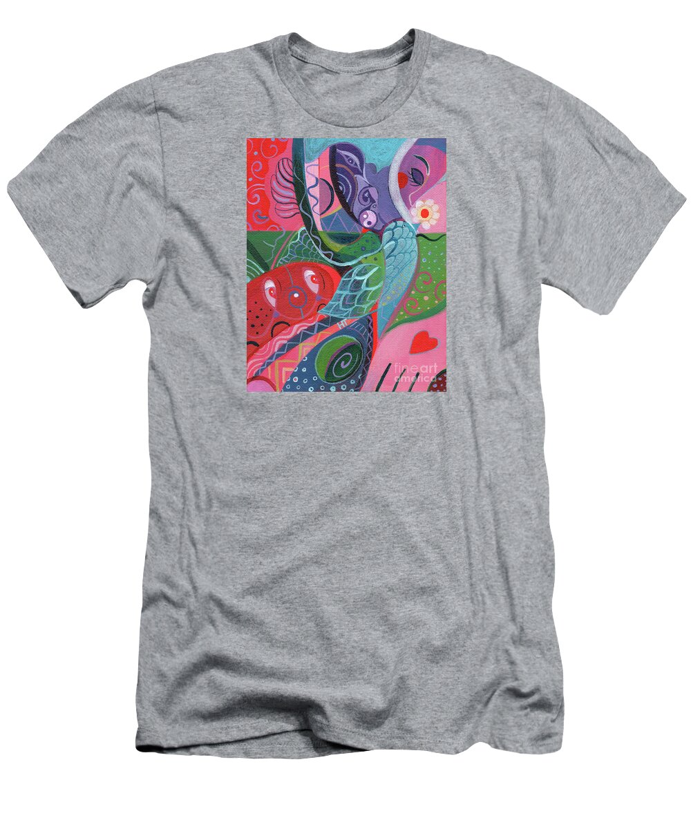 Love T-Shirt featuring the painting More Love by Helena Tiainen