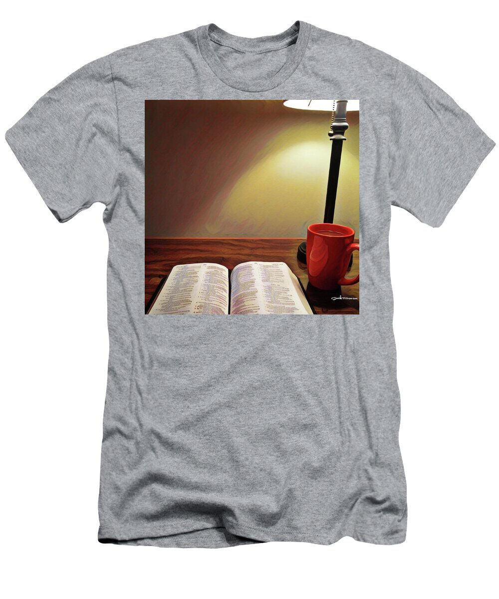 Bible T-Shirt featuring the photograph Morning Reading by Jackson Pearson