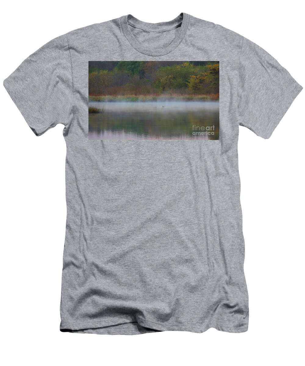 Cormorants T-Shirt featuring the photograph Morning's Calm by Elizabeth Winter