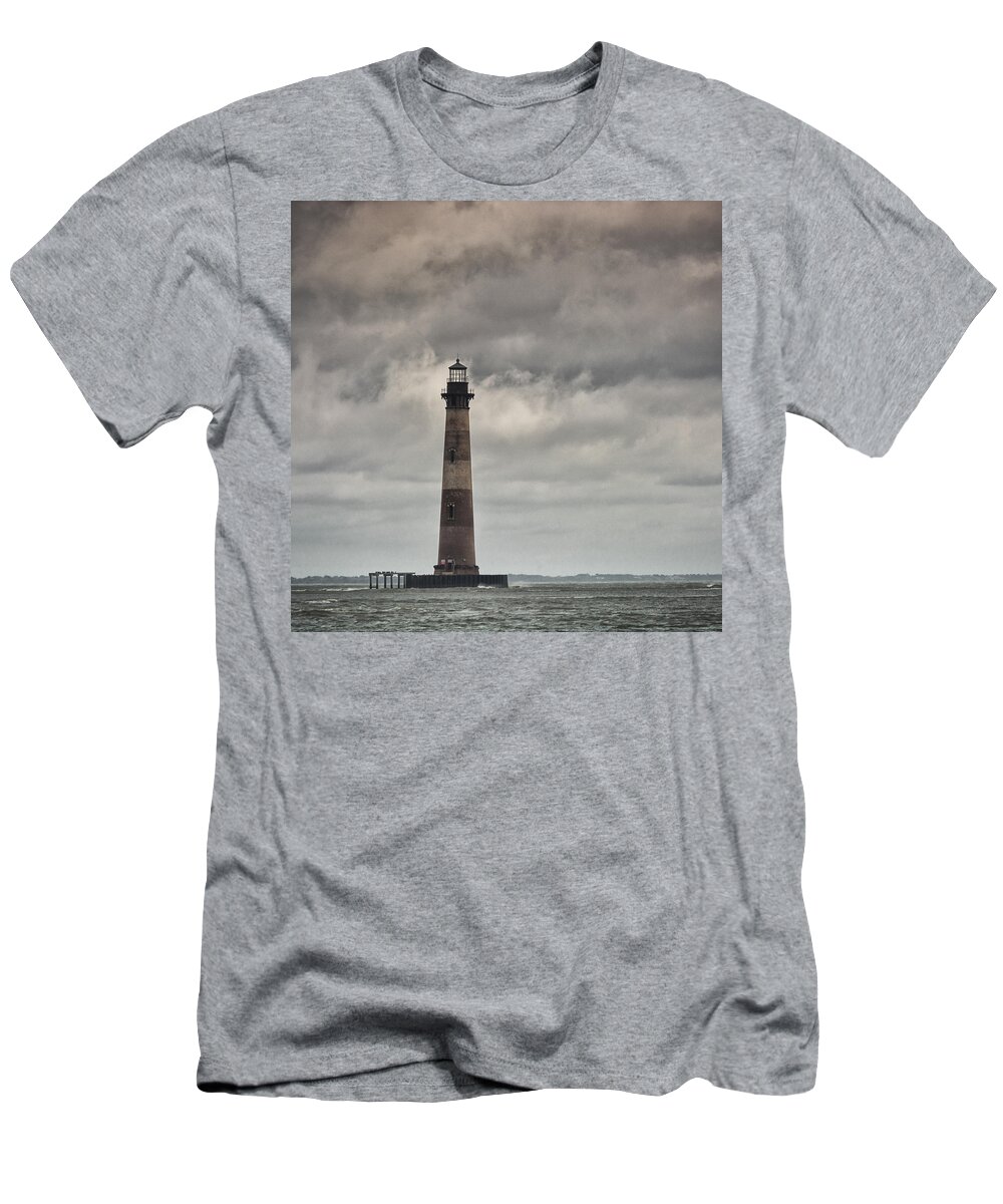 South Carolina T-Shirt featuring the photograph Morris Island Lighthouse by Robert Fawcett