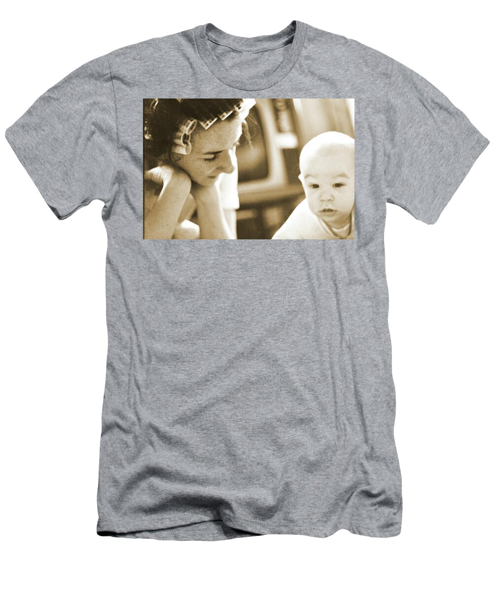 Mother And Child T-Shirt featuring the photograph Mother and Child by Geoff Jewett